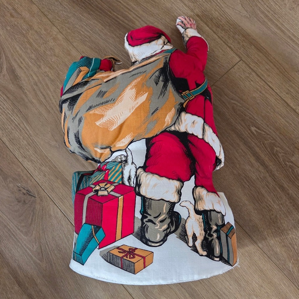 Vintage 80s Christmas‎ Santa Claus Soft Scuplture - Picture 2 of 2
